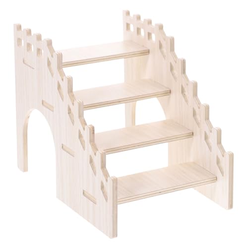 Luxshiny Hamster Spielzeugleiter aus Holz für Meerschweinchen und Chinchillas Kletterleiter für Kleintiere Indoor Hideout und Fördert Bewegung und Gesundheit von Luxshiny