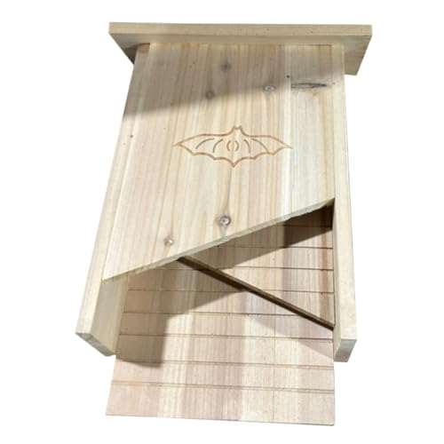 Luxshiny Handgefertigtes Holz Fledermaushaus Wetterfest Natürlicher Fledermauskasten für Garten und Außenbereich als Sicherer Lebensraum für Fledermäuse Luxshiny Handgefertigtes Holz Fledermaushaus Wetterfest Natürlicher Fledermauskasten für Garten und Außenbereich als Sicherer Lebensraum für Fledermäuse von Luxshiny