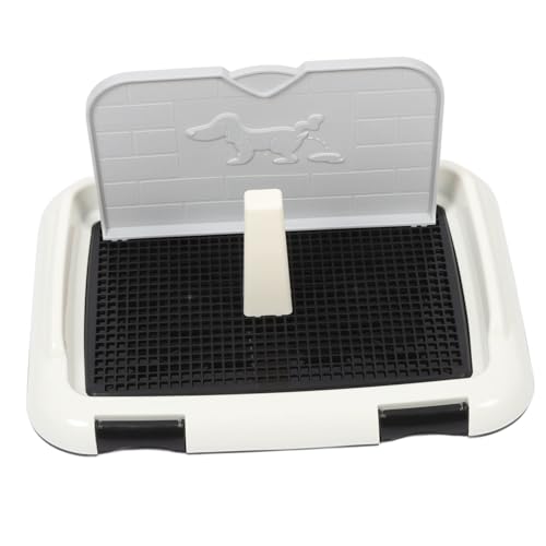 Luxshiny Hunde Toilette mit Wand Großer Hundetoiletten Tray für Welpen Multifunktionales Potty Tablett mit Netz für Drinnen Langlebig und Einfach zu Reinigen von Luxshiny