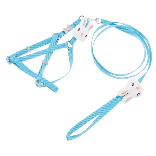 Luxshiny Hundegeschirr mit Leine für Kleine Hunde Welpen Atmungsaktiv und Verstellbar Weiches Material Süßes Cartoon Design Geeignet für Haustiere Komfortables Brustgeschirr für von Luxshiny