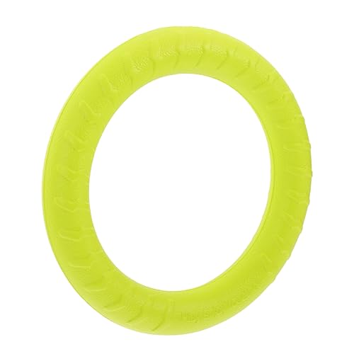 Luxshiny Hundetraining Kauspielzeug Ring Grün Langlebiger Schwimmfähiger Beißring für Welpen Beißfestes Interaktives für Ziehen Apportieren und Wassertraining von Luxshiny