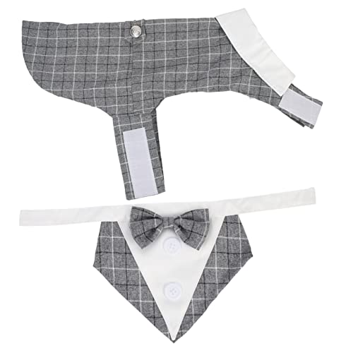 Luxshiny Hundetuxedo Hochzeitsanzug mit Knopfschmuck Eleganter Gentleman Stil Bequemes Leicht Anzuziehendes Haustier Outfit für Kleine und Mittlere Hunde Schnelltrocknend Stilvolles von Luxshiny