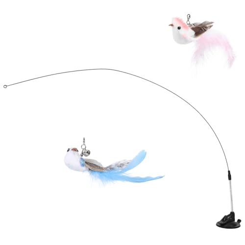 Luxshiny Katzen Teaser mit Saugnäpfen Teiliges Interaktives Katzenspielzeug für Indoor Katzen und Vogelersatzteilen für Spaß und Bewegung Luxshiny Katzen Teaser mit Saugnäpfen Teiliges Interaktives Katzenspielzeug für Indoor Katzen und Vogelersatzteilen für Spaß und Bewegung von Luxshiny