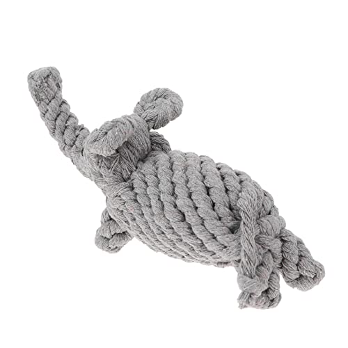 Luxshiny Hunde Kauspielzeug aus Baumwolle Elefant Form Langlebig für Zahnreinigung und Spielspaß Interaktiv für Kleine und Große Hunde von Luxshiny