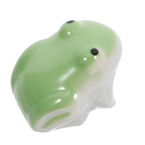 Luxshiny Keramik Aquarium Deko Fischfigur Schwimmend Kreative Tierstatue Froschform Langlebig Leicht Pflegeleicht Für Fischbecken Wohnzimmer Büro von Luxshiny
