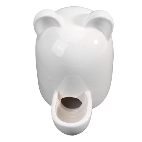 Luxshiny Keramik Katzenohren Wassernapf Selbstnachfüllend Automatischer Trinkspender für Hamster Kaninchen Kleine Haustiere für Käfige Weiß von Luxshiny