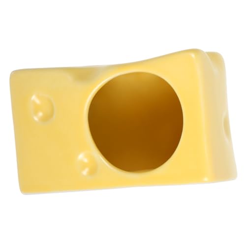 Luxshiny Keramisches Hamsterversteck Kühles Käse Nest für Kleine Haustiere Dekorativer Hamster Schlafplatz für Zwerghamster Sicher und Komfortabel für Besseren Schlaf von Luxshiny
