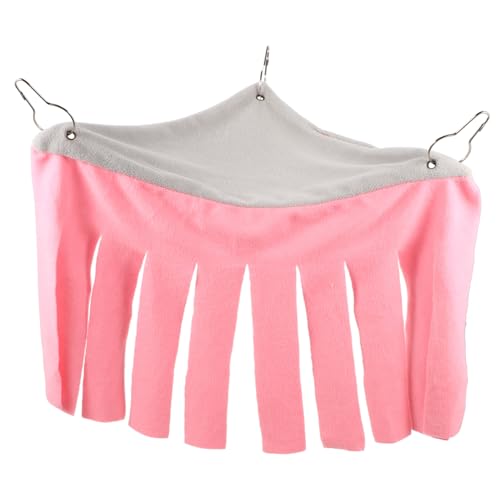 Luxshiny Kleintier Hängematte Versteck Hängendes Schlafzelt für Hamster Meerschweinchen Kaninchen mit Tassel Löchern zur Sicht Stressabbau und Beschäftigung für Kleine Haustiere von Luxshiny