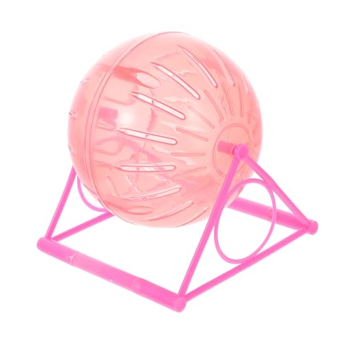 Luxshiny Kleintier Laufkugel mit Ständer Rot Abnehmbares Hamster Laufrad Vielseitiges Fitnessspielzeug für Zwerghamster und Kleine Haustiere zur Bewegung und Zufällige Zufällige Farbe von Luxshiny