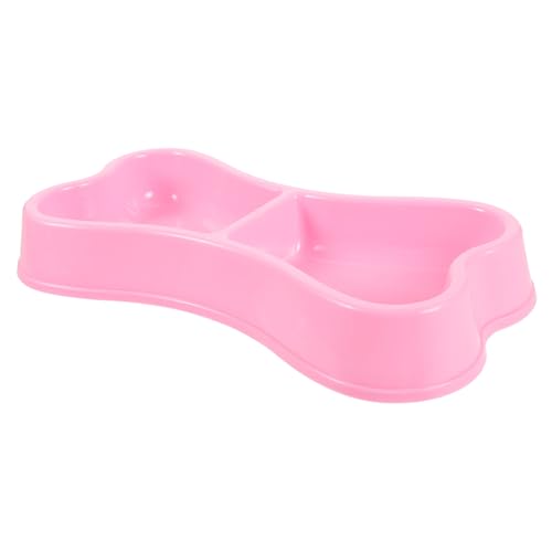 Luxshiny Knochenförmiger Futternapf für Kleine Hunde und Katzen rutschfest Leicht zu Reinigen Doppelter Wassernapf und Futterspender Farbige Haustier Schüssel Stabile Umkipp Design von Luxshiny