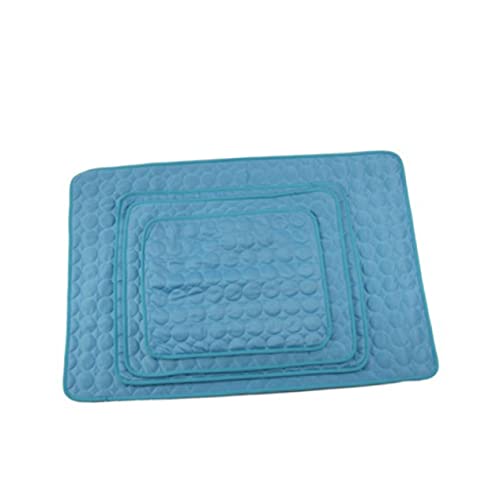 Luxshiny Kühlmatte für Haustiere Selbstkühlendes Hundebett Atmungsaktive Sommermatte für Hunde und Katzen zur Hitzeabfuhr Blau Mesh von Luxshiny