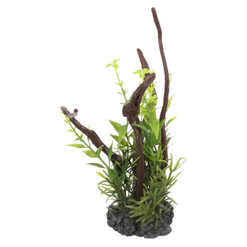 Luxshiny Künstliche Aquarium Wurzel Deko Resin Pflanze Realistische Baumwurzel Simulation für Fischbecken Langlebig und Fischfreundlich Aquarium Ornament von Luxshiny