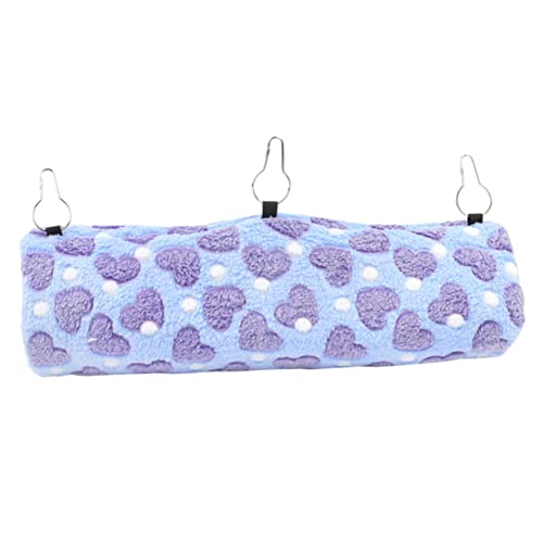 Luxshiny Kuschelweicher Hängematten Tunnel für Hamster Frettchen Zuckerschleuder Atmungsaktiv Warm Gepolstert für Kleine Haustiere im Winter Einfach zu Befestigen Vielseitig Einsetzbar von Luxshiny