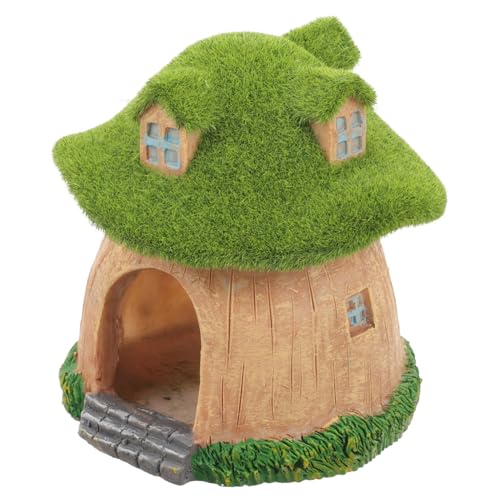 Luxshiny Langlebiges Aquarium Harz Versteck Pilzhaus Fischtank Dekoration Unterwasser Ornament für Garnelen Fische Mini Garten Zubehör Natürliches Design von Luxshiny
