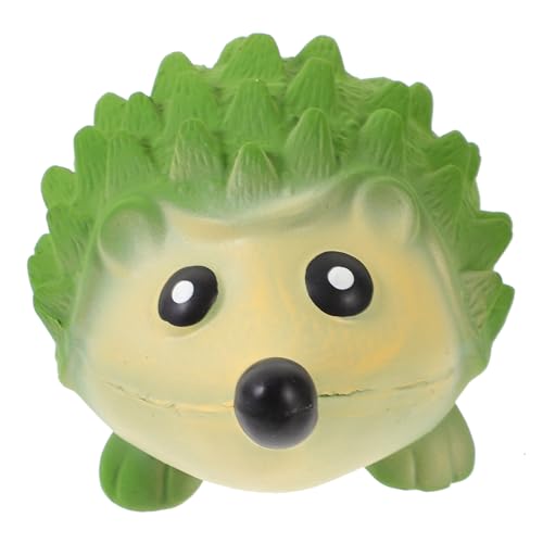 Luxshiny Latex Hundespielzeug Stacheliges Igel Design Robustes Kauspielzeug zur Zahnreinigung für Kleine Hunde Stressabbauendes Quietschspielzeug Grün Langlebig und Leicht zu Reinigen von Luxshiny