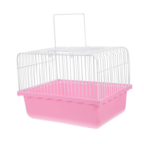 Luxshiny Leichter Tragbarer Vogelkäfig Transparentem Sichtfenster Multifunktional als Reiseträger und Innenkäfig für Wellensittiche Nymphensittiche Kleine Papageien Einfach zu Reinigen von Luxshiny
