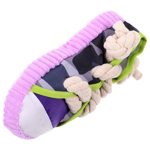 Luxshiny Lustiges Hundekauspielzeug Schuhform mit Quietscher Langlebig und Zahnreinigend Geeignet für Welpen und Kleine bis Mittelgroße Hunde Fördert Spielerisch Gesunde Kaumuster von Luxshiny