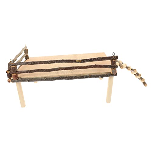 Luxshiny Multifunktionale Holzplattform für Hamster Kletterspielzeug und Spielplatz für Kleintiere für Nager Wie Chinchillas und Meerschweinchen Fördert Gesundheit und Spaß von Luxshiny