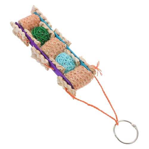 Luxshiny Kauspielzeug Zum Futtersuchen Aus Holz Für Vogelkäfige Beißspielzeug Für Papageien Und Vögel Hängendes Spielzeug Für Haustierpapageien Und Vögel Zum Kauen Und Spielen von Luxshiny