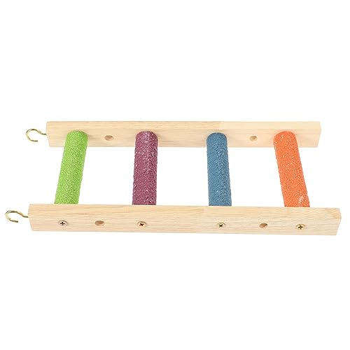 Luxshiny Papageien Kletterleiter aus Natürlichem Holz Stabil und Langlebig Rutschfestes Vogelsitzspielzeug für Kleine Tiere Kletter und Spielgerät für Papageien und Vögel von Luxshiny