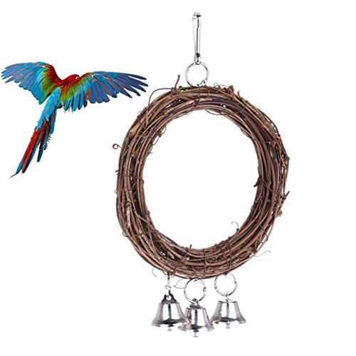 Luxshiny Papageien Rattan Schaukelring mit Glocken für Käfig Garten Fördert Balance und Koordination Langlebig Sicher für Vögel Zufällige Farbe Zufällige Farbe Luxshiny Papageien Rattan Schaukelring mit Glocken für Käfig Garten Fördert Balance und Koordination Langlebig Sicher für Vögel Zufällige Farbe Zufällige Farbe von Luxshiny