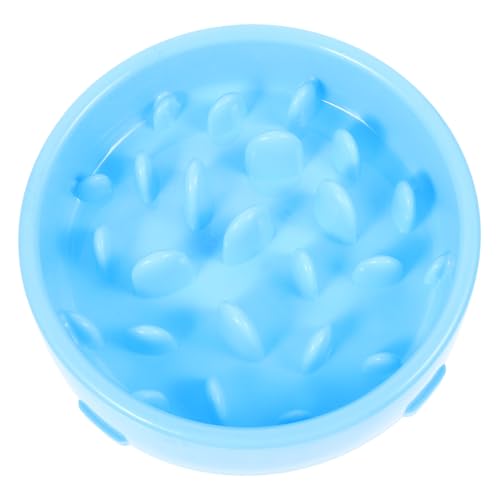 Luxshiny Pet Slow Feeder Napf für Hunde und Katzen S Blau Gulping Feeder für Langsames Fressen Erbrechen und Blähungen Leicht und für Reisen von Luxshiny