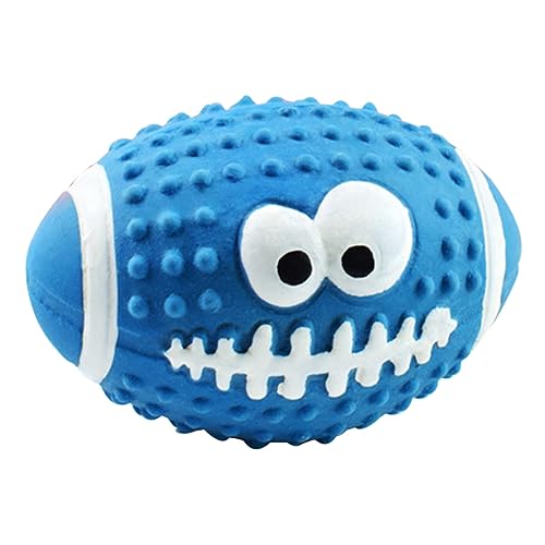 Luxshiny Quietschender Hundespielball aus Langlebigem Latex Robustes Kauspielzeug für Kleine Hunde Interaktives Rugby Form zur Beschäftigung und Zahnpflege Blau Große Luxshiny Quietschender Hundespielball aus Langlebigem Latex Robustes Kauspielzeug für Kleine Hunde Interaktives Rugby Form zur Beschäftigung und Zahnpflege Blau Große von Luxshiny