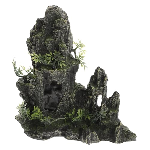 Luxshiny Realistische Aquarium Deko Felsen Statue aus Langlebigem Harz Kunstvolle Desktop Dekoration für Fischbecken Teich und Aquarien Lebensechte Landschaftsfigur zur Natürlichen von Luxshiny