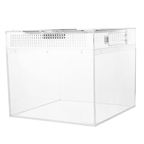 Luxshiny Reptilien Futterbox Transparent mit Belüftung Löchern Hochsichtbare Reptilien Aufzuchtbox mit Magnetischem Schiebedeckel Geeignet für Spinnen Eidechsen Schildkröten Frösche und Luxshiny Reptilien Futterbox Transparent mit Belüftung Löchern Hochsichtbare Reptilien Aufzuchtbox mit Magnetischem Schiebedeckel Geeignet für Spinnen Eidechsen Schildkröten Frösche und von Luxshiny