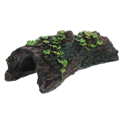 Luxshiny Resin Aquarium Dekoration Baumstamm Versteck für Fische und Schildkröten Abnehmbares Baumhöhlen Versteck aus Sicherem Harz Pflegeleichtes Aquarium Deko Element von Luxshiny