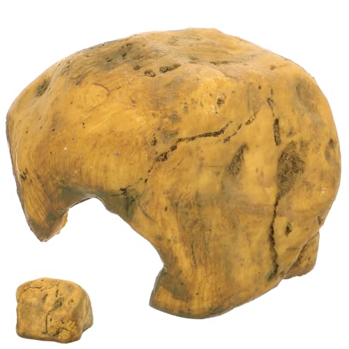 Luxshiny Resin Versteck Höhle für Reptilien Dekoration für Terrarien Geeignet für Bartagamen Schlangen Schildkröten Frösche Chameleons und Geckos von Luxshiny