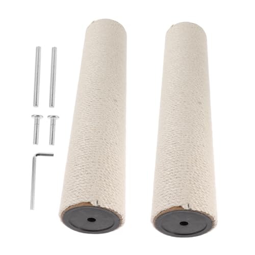 Luxshiny Sisal Ersatz Kratzpfosten mit Schrauben für Indoor Katzen Stabiles Katzenbaum Nachfüllset Kratzfestes Katzenmöbel Schutz Zubehör für Kratzbaum Reparatur von Luxshiny