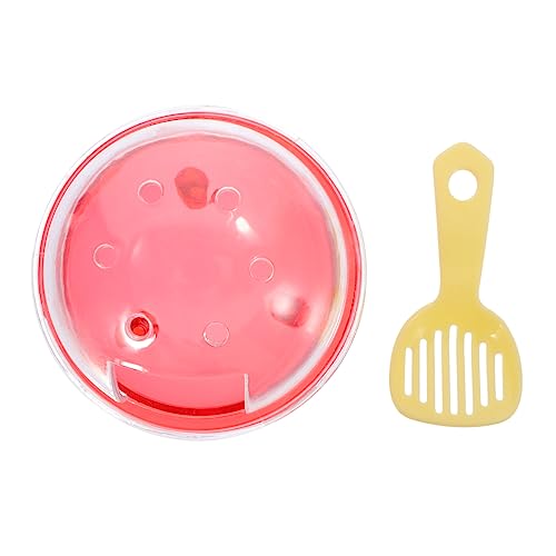 Luxshiny Transparent Hamster Badewanne Ergonomischer Sandbad Behälter für Kleintiere Rutschfester Boden Sanfte Kanten Vielseitig Einsetzbar als Bad Futter und Toilettenschale für Hamster von Luxshiny
