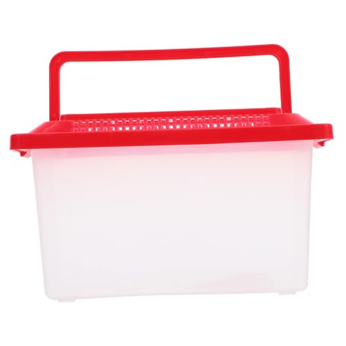 Luxshiny Transparente Tragbare Transportbox für Haustiere Aquarium Terrarium für Goldfisch Schildkröte Gecko Geräumiges Stoßfestes Gehege mit Handgriff für Transport und Haltung Luxshiny Transparente Tragbare Transportbox für Haustiere Aquarium Terrarium für Goldfisch Schildkröte Gecko Geräumiges Stoßfestes Gehege mit Handgriff für Transport und Haltung von Luxshiny