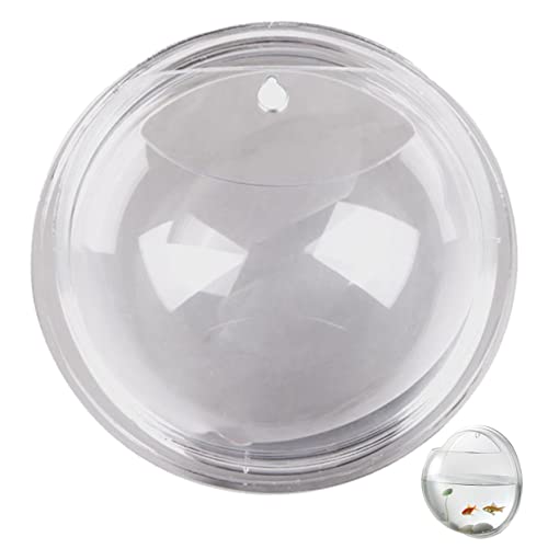 Luxshiny Transparenter Acryl Wandfischbehälter Runde Hängende Vase Pflanzentopf Kreative Wanddeko Für Aquascaping Wohnzimmer Badezimmer Pflanzen Arrangement von Luxshiny