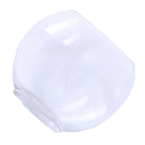 Luxshiny Transparentes Ovales Betta Aquarium aus Glas Zierlicher Haushaltstank mit Modernem Design für Desktop Multifunktionaler Fischbehälter zur Stilvollen Raumdekoration Geschenkidee von Luxshiny