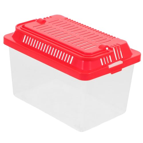 Luxshiny Transportbox für Reptilien und Schildkröten Transparentes Bruchsicheres PP Material mit Belüftungsöffnung Leichter Aquarium Behälter für Goldfisch und Hamsterfütterung Praktisch von Luxshiny