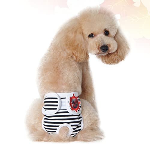 Luxshiny Verstellbare Pet Safety Pants für Hündinnen Streifenmuster Hygienehose für Weibliche Hunde Waschbar Atmungsaktiv Schwarz Luxshiny Verstellbare Pet Safety Pants für Hündinnen Streifenmuster Hygienehose für Weibliche Hunde Waschbar Atmungsaktiv Schwarz von Luxshiny