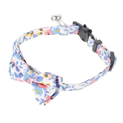 Luxshiny Verstellbares Katzenhalsband mit Blumenmustern Weicher Langlebiger Baumwollkragen für Kätzchen und Katzen Anpassbar für Alltag Feiern und von Luxshiny