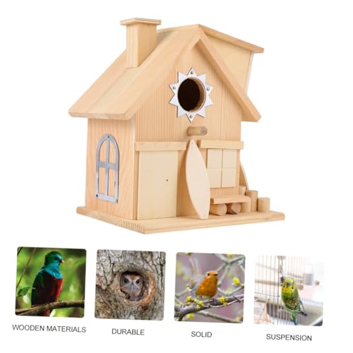 Luxshiny Vogelhaus aus Holz mit Post Hängendes Vogelhäuschen für Garten Dekoration Langlebig und Robust für Garten Park und Outdoor Nutzung Luxshiny Vogelhaus aus Holz mit Post Hängendes Vogelhäuschen für Garten Dekoration Langlebig und Robust für Garten Park und Outdoor Nutzung von Luxshiny