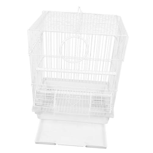 Luxshiny Vogelkäfig Transportkäfig Weiß für Wellensittiche und Perljuvelfinken Leichter Tragbarer Käfig für Vogelarten Wie Sittiche und Papageien Komfortabel und Sicher für Ausflüge und von Luxshiny