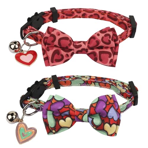Katzenhalsband mit niedlicher Fliege und Glöckchen, 2 Stück, Kätzchen-Halsband mit abnehmbarer Fliege, Sushi, Donut-Burger, Pizza-Muster, Katzenfliege, Halsband für Katzen und Kätzchen (Valentinstag) Katzenhalsband mit niedlicher Fliege und Glöckchen, 2 Stück, Kätzchen-Halsband mit abnehmbarer Fliege, Sushi, Donut-Burger, Pizza-Muster, Katzenfliege, Halsband für Katzen und Kätzchen (Valentinstag) von LuxurySP