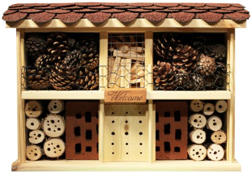 Luxus-Insektenhotels 5 Insektenhotel-Bausatz Landhaus Komfort einfaches Dübel-Stecksystem von dobar