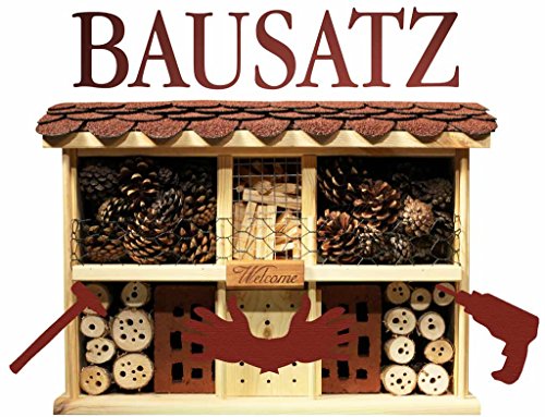 Luxus-Insektenhotels 5 Insektenhotel-Bausatz Landhaus Komfort einfaches Dübel-Stecksystem von Luxus-Insektenhotels