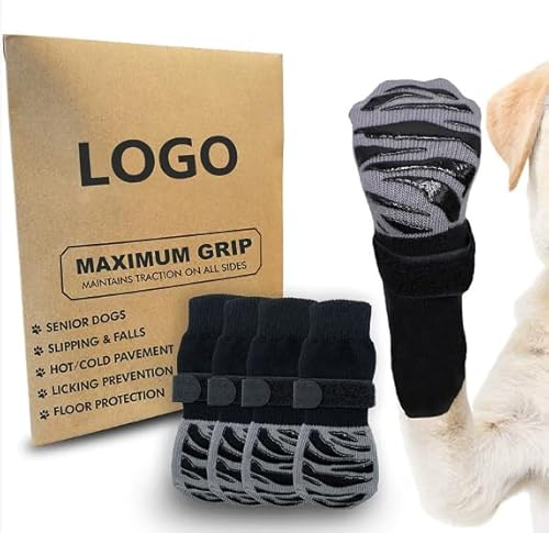 Luxvara 2 Paar hundesocken Antirutsch Indoor, Innenräume Hundeschuhe, Hundesocken AntiRutsch mit Verstellbarem Klettverschluss und Doppelseitige Silikongel, Pfotenschutz Hund für Innenbereich, Größe L Luxvara 2 Paar hundesocken Antirutsch Indoor, Innenräume Hundeschuhe, Hundesocken AntiRutsch mit Verstellbarem Klettverschluss und Doppelseitige Silikongel, Pfotenschutz Hund für Innenbereich, Größe L von Luxvara