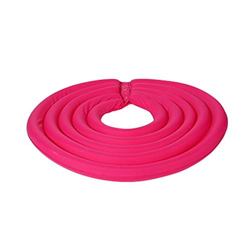 LvRao Leicht Aufblasbar Haustier Halskrause Halskragen Anti-Biss Schutzkragen Für Katze Hunde (Rose, 2XL) von LVRAO