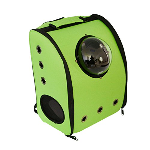 LvRao Rucksäcke Hundeflugtasche für Katzen, Hunde Transportbox Atmungsaktiv Transporttasche Haustiertragetasche (Grün, 32 * 22 * 40cm) von LvRao