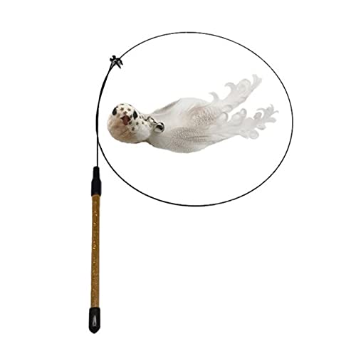 LvSenLin Interactive Cat Toy Funny Simulation Feather Bird with Bell Cat Stick Toy for Kitten Playing Teaser Wand Toy Cat von LvSenLin