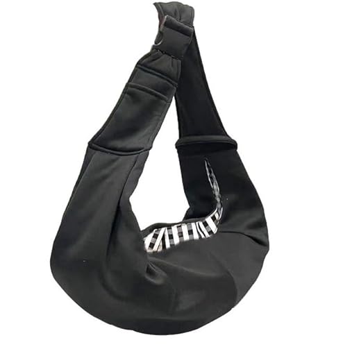 Lvjkes Tragetasche Hund, Faltbar Hunde Tragetasche, Einstellbar Hohe Kapazität Hundetragetasche, One-Shoulder, Cross-Body, Tragbar für den Außenbereich für kleine Katzen und Hunde (Schwarz) von Lvjkes