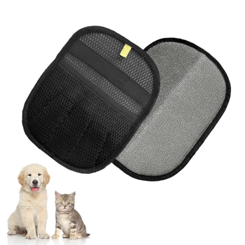 Lwuey Haustier Haarentfernung Handschuh, fünf Finger Abschnitt für Katzen Hunde Haar elektrostatische Wiederverwendbare Haar Entferner Werkzeug für Kleidung Teppich Vorhänge Bettwäsche Wintermantel von Lwuey